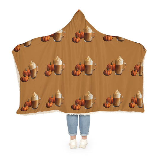 Pumpkin Spice Hooded Blanket | Wearable Blanket | Hoodie Blanket |Snuggle Blanket