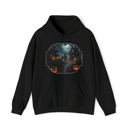 "ALL HALLOWS EVE" Halloween-Inspired Unisex Heavy Blend Hoodie